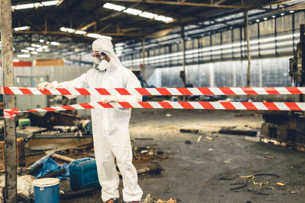 Professional Odor Removal technician working in Six Lakes, MI